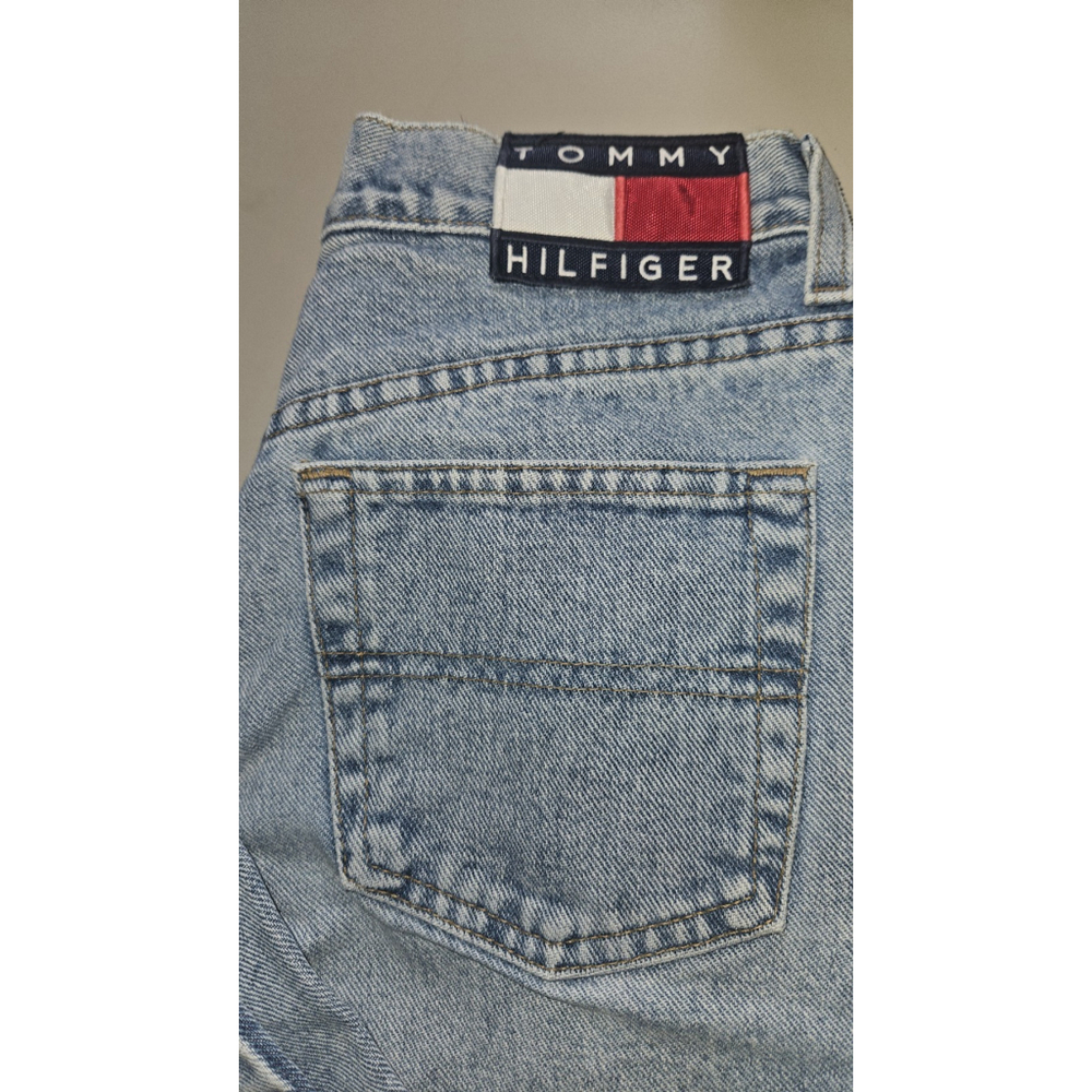 Tommy Hilfiger Light Blue Denim Boyfriend Jeans with Red, White & Navy Patch